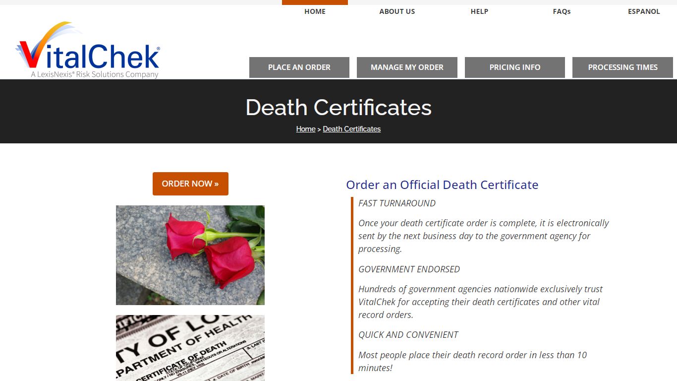 Death Certificates | Order Vital Death Records - VitalChek